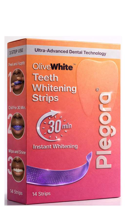OliveWhite™ Teeth Whitening Strips by PLEGORA